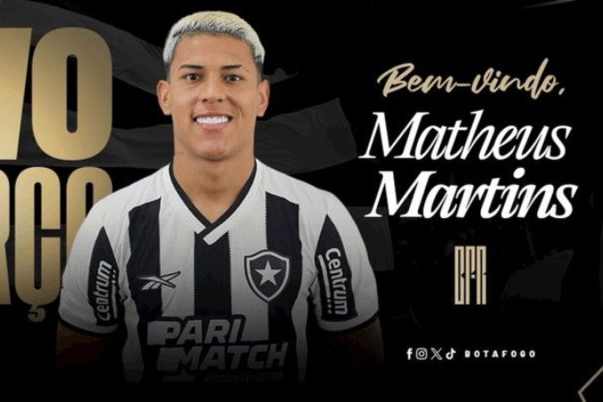 Matheus Martins é o novo reforço do Botafogo -  (crédito: Divulgação)