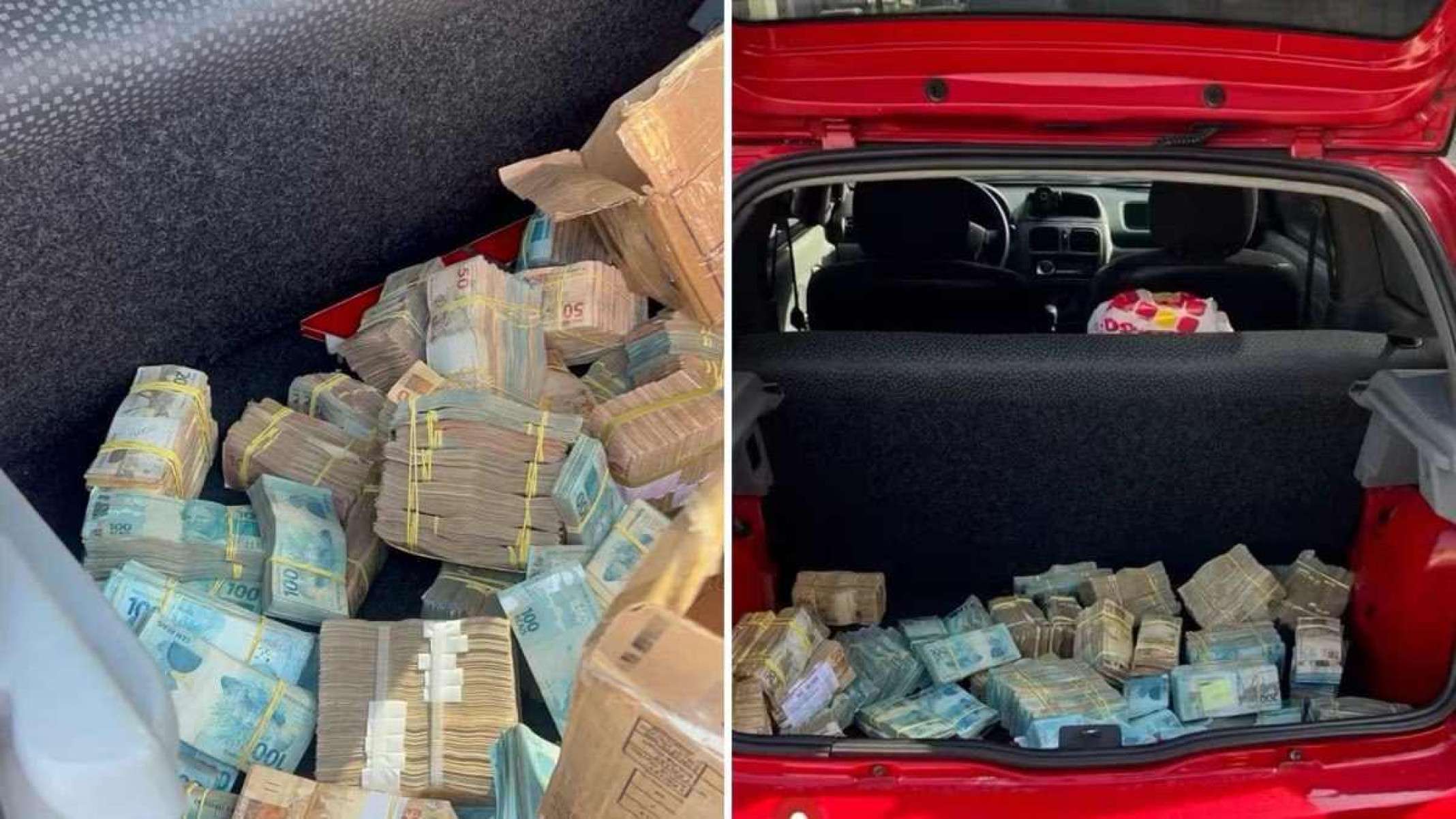 Policiais encontram R$ 1 milhão em porta-malas de carro abandonado