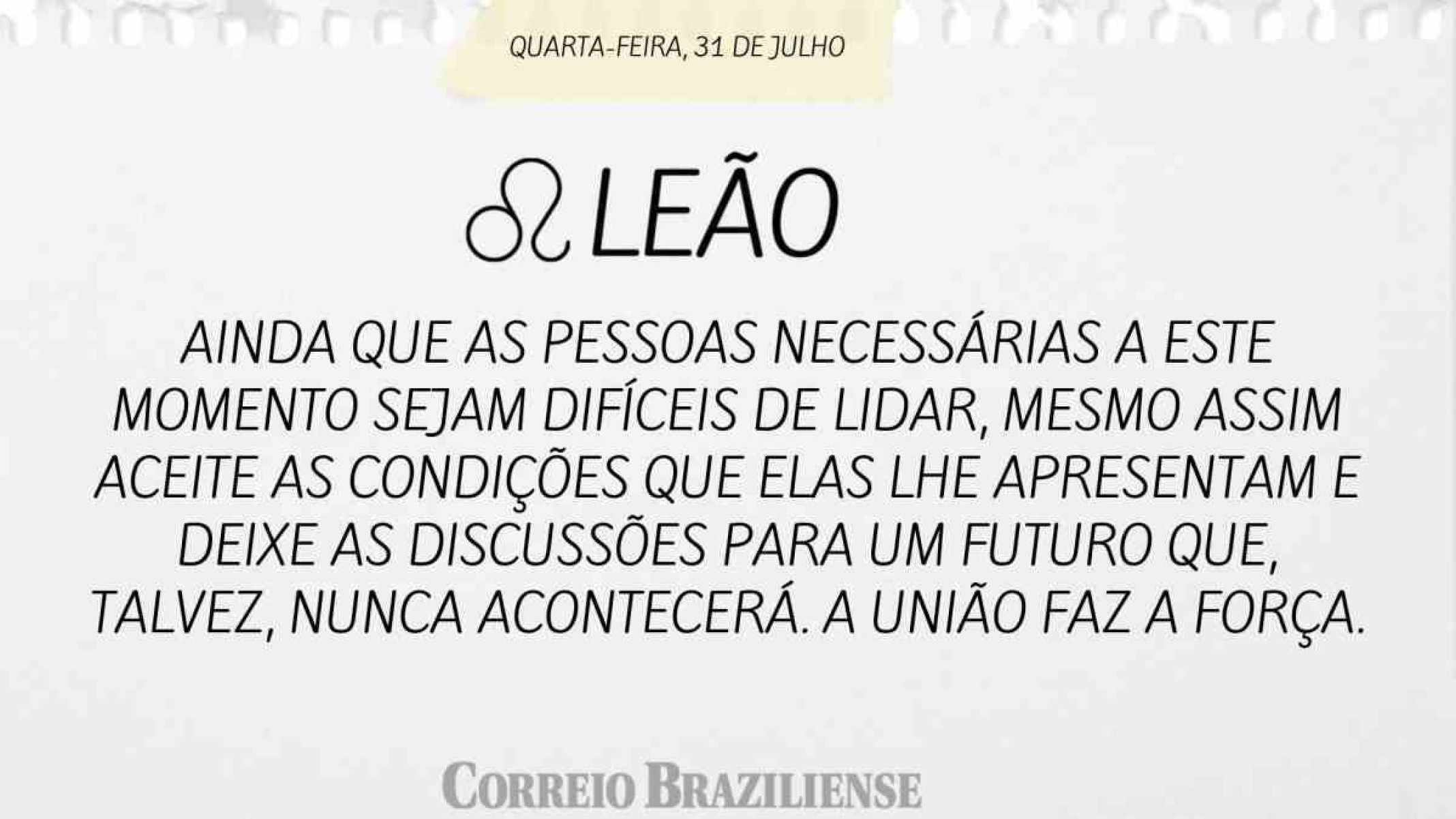 LEÃO  | 31 DE JULHO