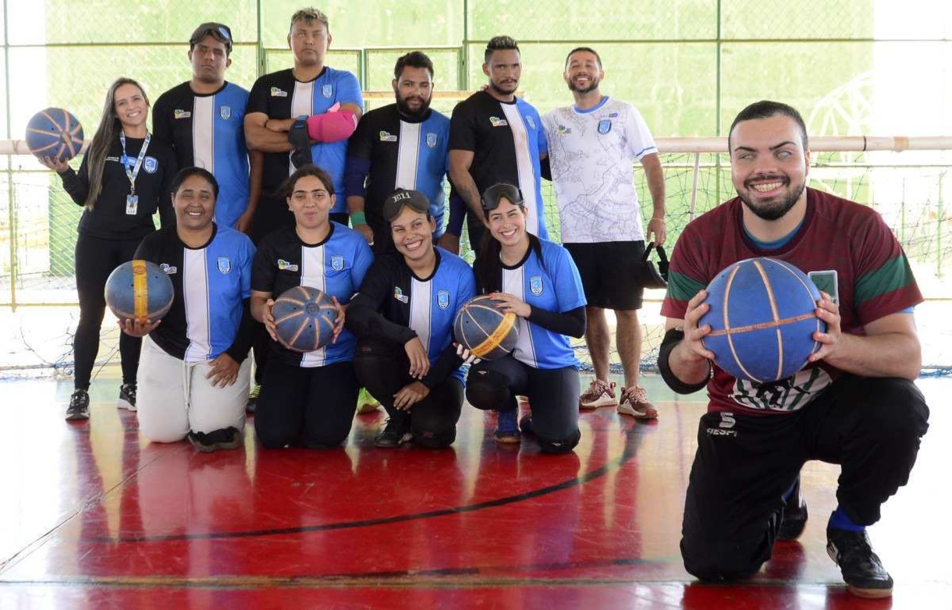 Ésio Júnior se prepara para o campeonato brasileiro de goalball no COP de São Sebastião