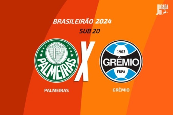 Palmeiras enfrenta o Grêmio, pelo Brasileirão Sub-20 -  (crédito: Foto: Arte Jogada10)