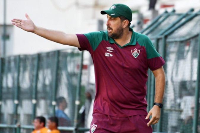 Fluminense, do técnico Rômulo Rodriguez, vence mais uma no Brasileirão Sub-20  -  (crédito: Foto: Mailson Santana/FFC)