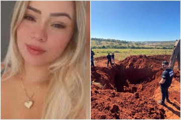 A ossada de Dayara foi encontrada enterrada a 5 metros de profundidade três meses depois, em estado avançado de decomposição -  (crédito: Divulgação/Polícia Civil de Goiás)