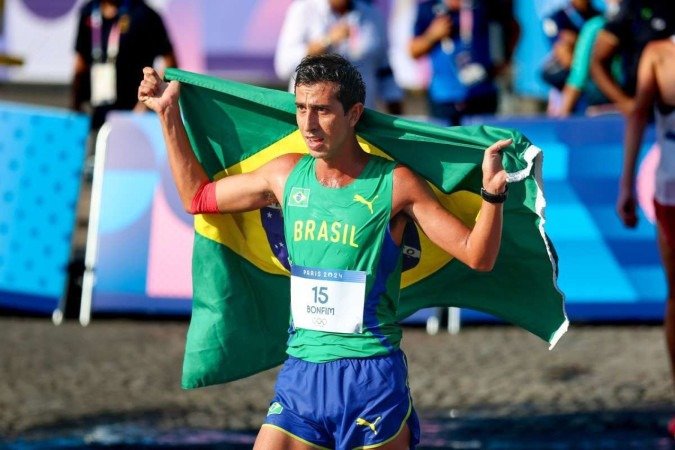  Caio Bonfim, medalha de prata na marcha atl&eacute;tica 20km nos Jogos Ol&iacute;mpicos Paris 2024. Local: Trocadero / Torre Eiffel. Data: 01.08.2024. Foto: Abelardo Mendes Jr
    