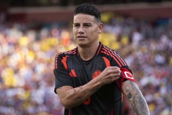 James Rodriguez em, ação pela seleção colombiana nos Estados Unidos -  (crédito: Foto: Roberto Schmidt/AFP via Getty Images)