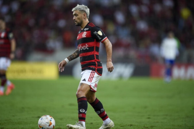 Arrascaeta em campo pelo Flamengo  -  (crédito: Foto: Marcelo Cortes /CRF)