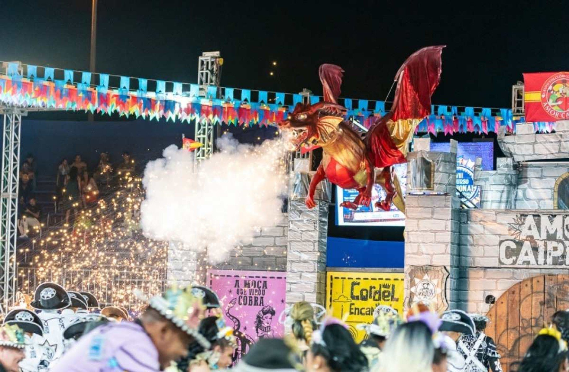 Amor Caipira, de Roraima, vice-campeã do Brasil pela Confebraq 2024. Concurso Nacional da Conferederação Nacional de Entidades Juninas (Confebraq) consagra a quadrilha Arroxa o Nó como Campeã do Brasil de 2024.
