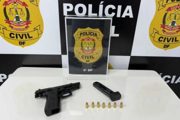 Durante a briga, o agente foi agredido e teve sua pistola calibre .380 roubada -  (crédito: PCDF/Divulgação)