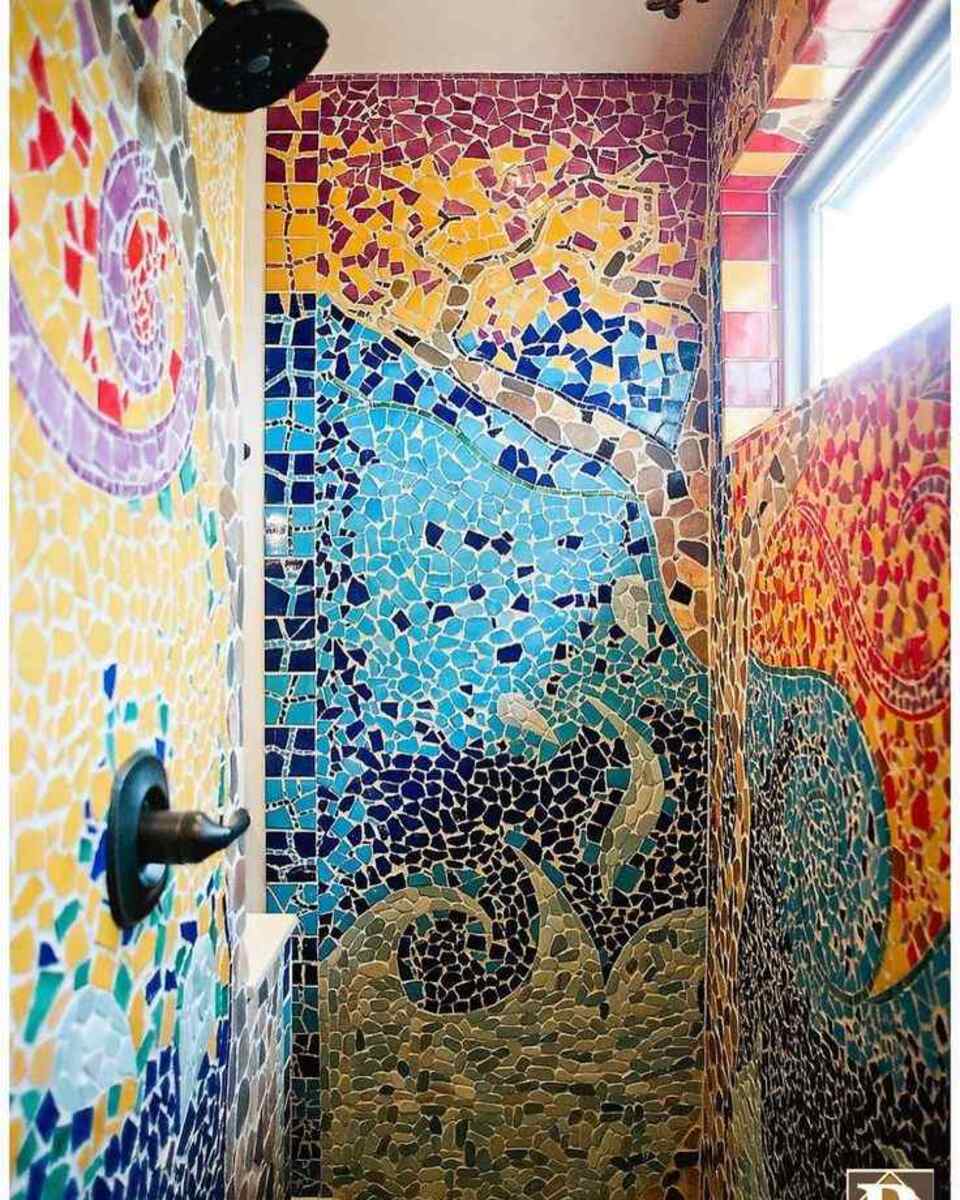 O mosaico garante criatividade e personalidade para o ambiente