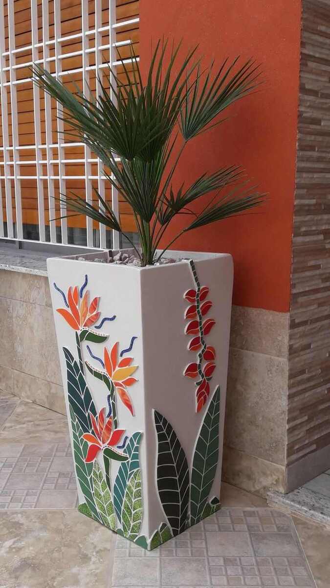 Mosaico em vaso: detalhe que faz a diferença
