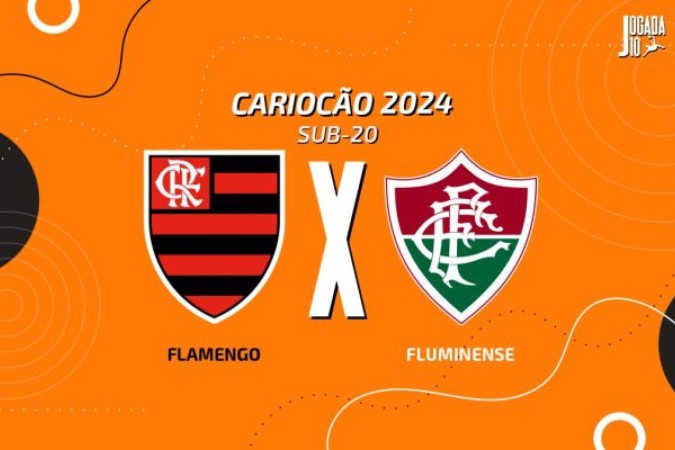 Flamengo e Fluminense duelam pelo Campeonato Carioca Sub-20 -  (crédito:  - Foto: Arte/Jogada10)