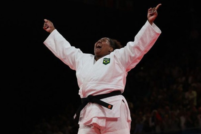 Bia Souza se torna primeira brasileira a conquistar medalha de ouro em Paris -  (crédito: Foto: JACK GUEZ/AFP via Getty Images)