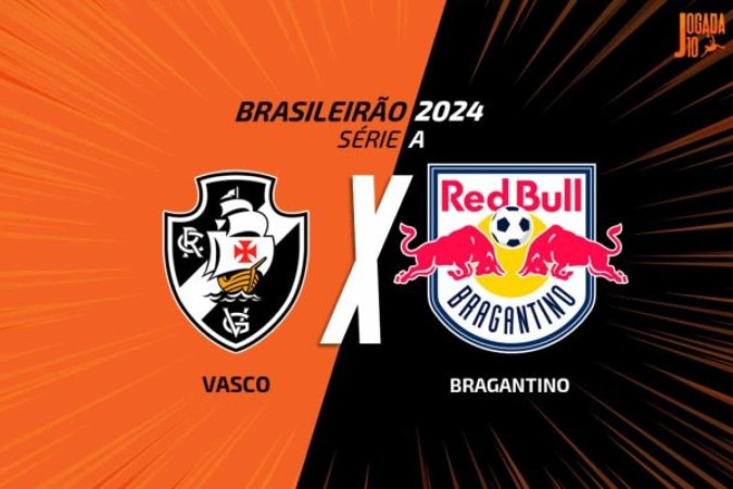 Vasco recebe o Red Bull Bragantino visando ultrapassar o rival na tabela -  (crédito: Arte: Jogada10)