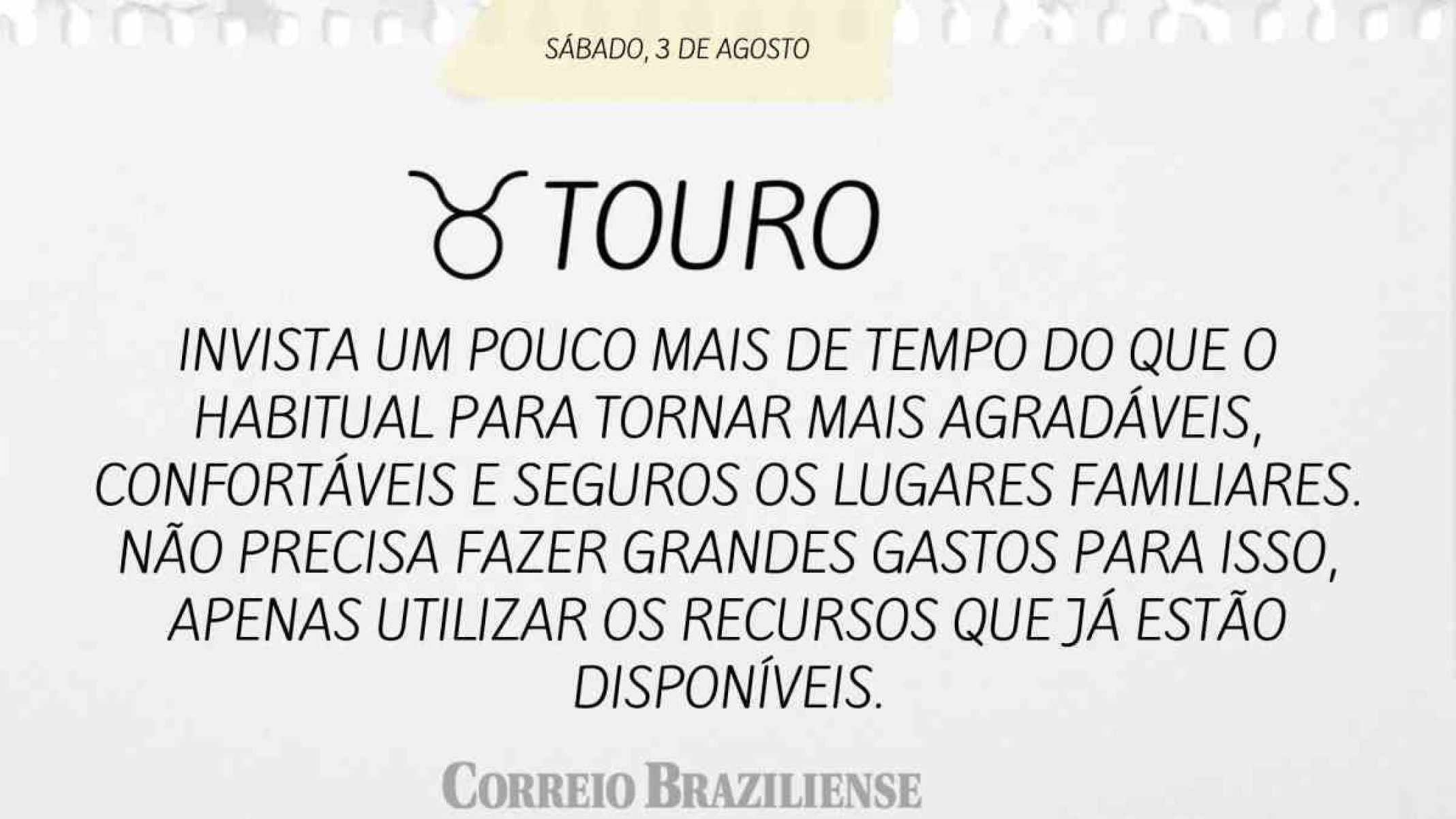 TOURO |  3 DE AGOSTO