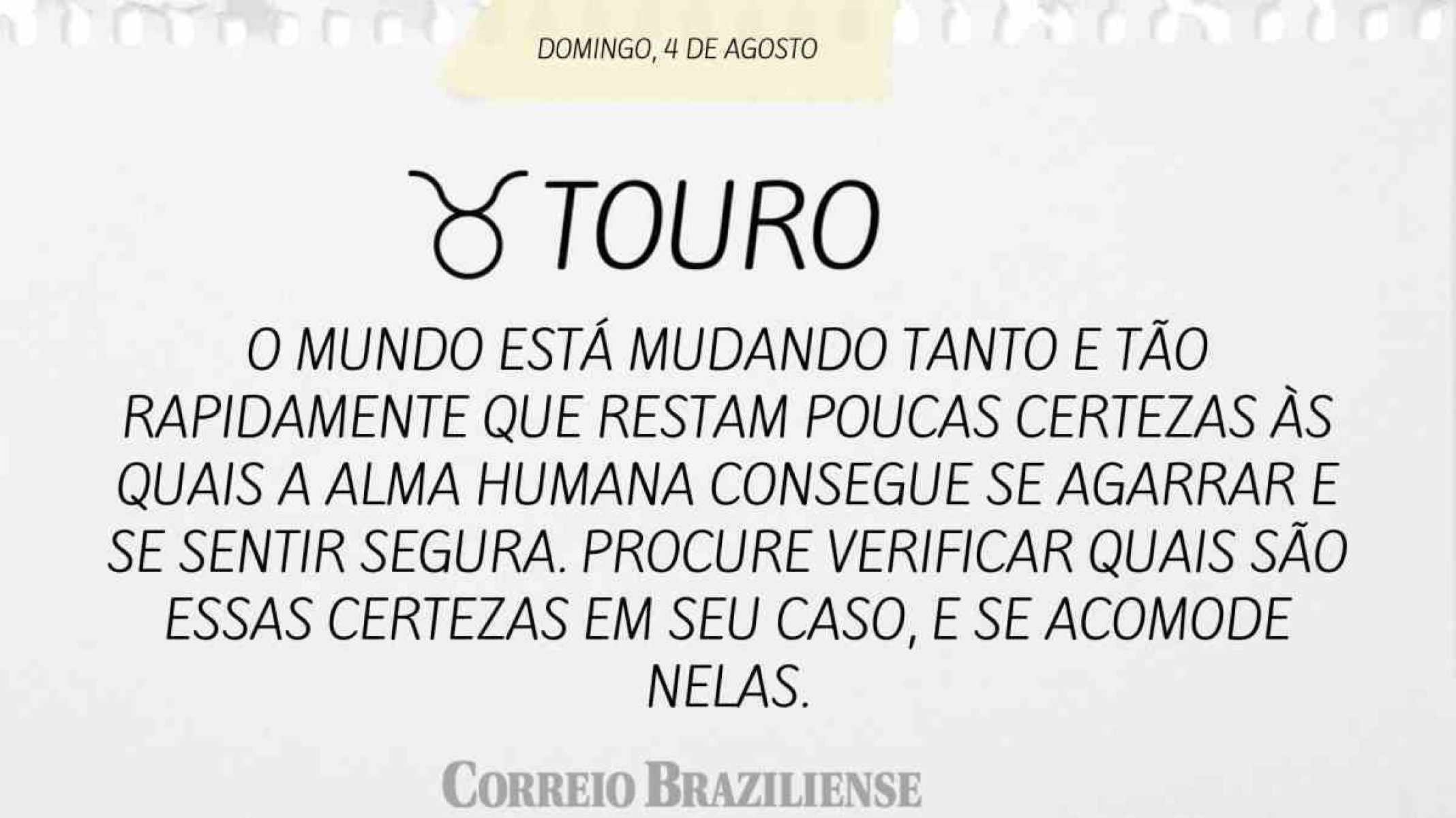 TOURO | 4 DE AGOSTO