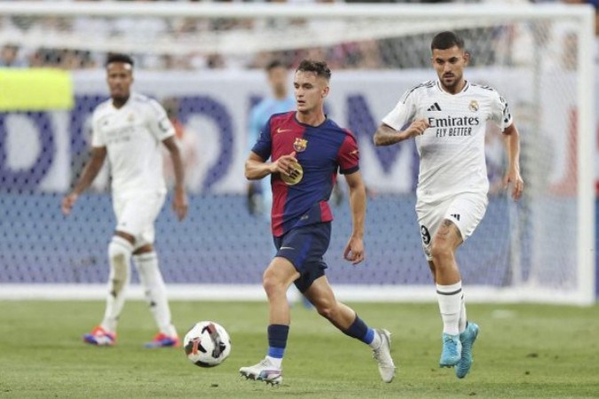 Real e Barça mediram forças neste sábado, nos Estados Unido -  (crédito: Foto: Charly Triballeau/AFP via Getty Images)