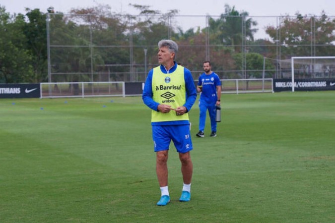 Renato em treino do Grêmio -  (crédito:  Foto: Luis Eduardo Muniz / Grêmio FBPA)