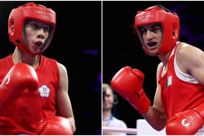 Kremlev fotografado com o presidente russo Vladimir Putin no recém-inaugurado centro internacional de boxe do país em setembro de 2022 -  (crédito: Getty Images)