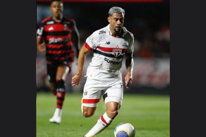 Wellington Rato leva o São Paulo ao ataque na vitória do Tricolor sobre o Flamengo -  (crédito: Foto: Paulo Pinto / saopaulofc)