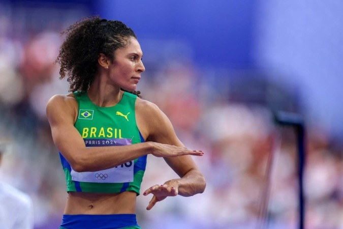 Valdileia sente o tornozelo na final do salto em altura, neste domingo (4/08) e fica sem medalha -  (crédito: Abelardo Mendes Jr./CB/D.A Press)