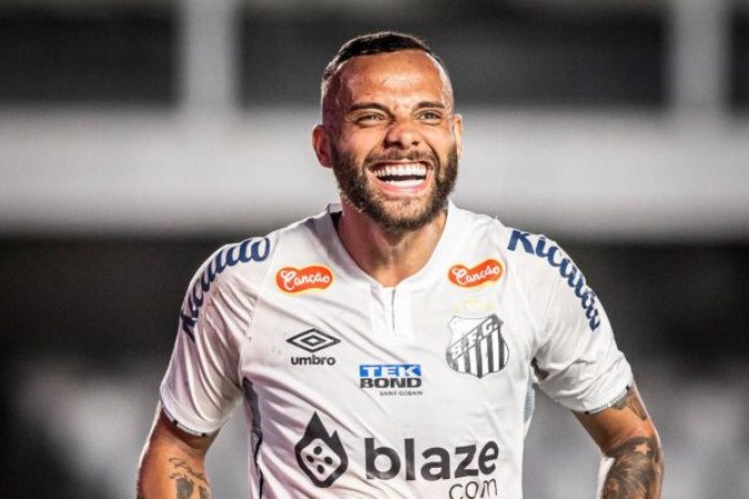 Guilherme é o artilheiro do Santos na temporada com oito gols -  (crédito: Foto: Raul Baretta/ Santos FC)