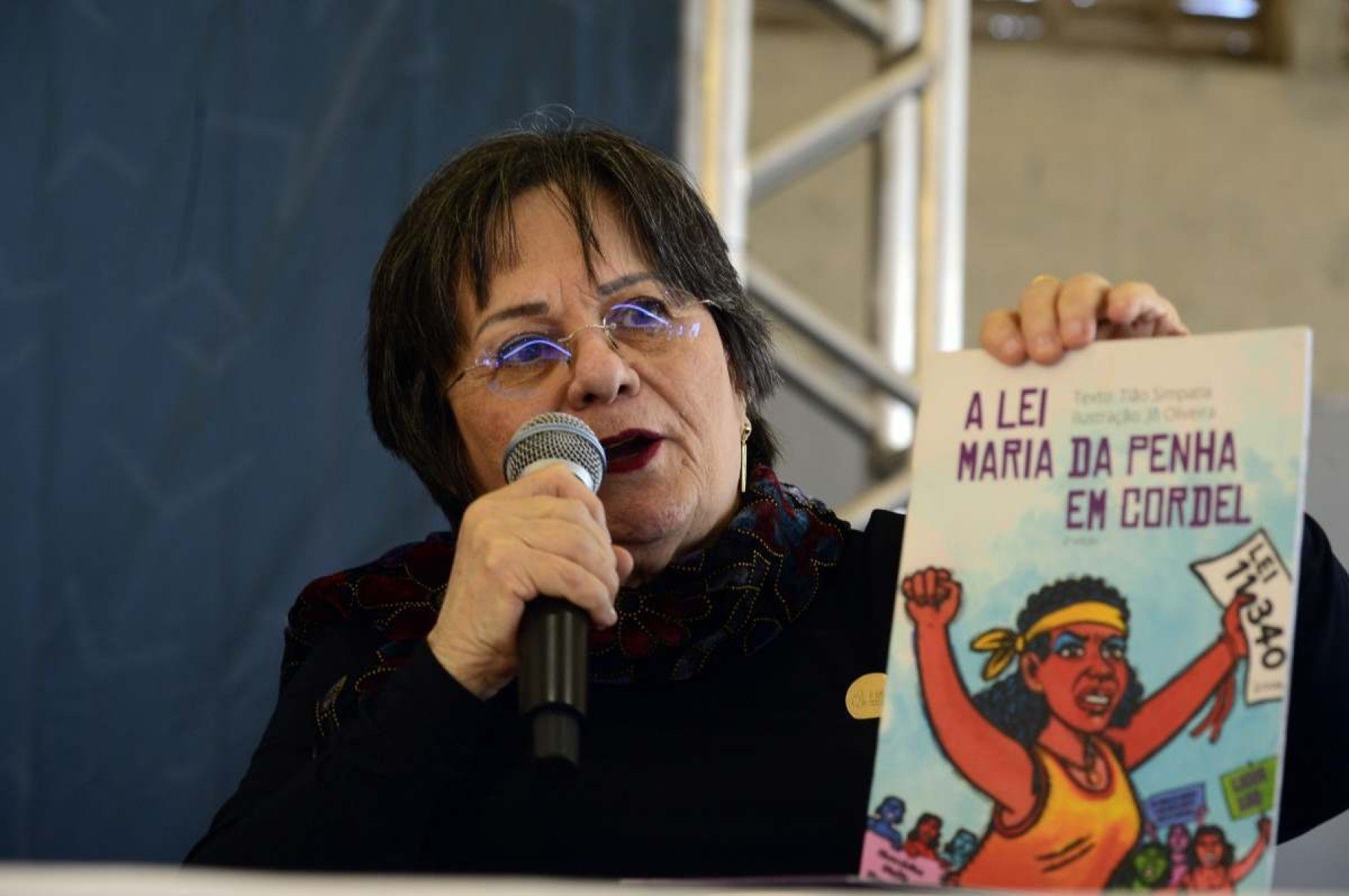  07/08/2024 Crédito: Marcelo Ferreira/CB/D.A Press. Brasil. Brasília - DF - Escola Classe JK no Sol Nascente. XVIII Jornada Lei Maria da Penha. Senhora Maria da Penha, representante do Instituto Maria da Penha.