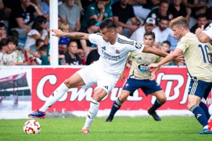 Reinier não deve permanecer no Real para a temporada -  (crédito: Foto: Ismael Mijan / Real Madrid)