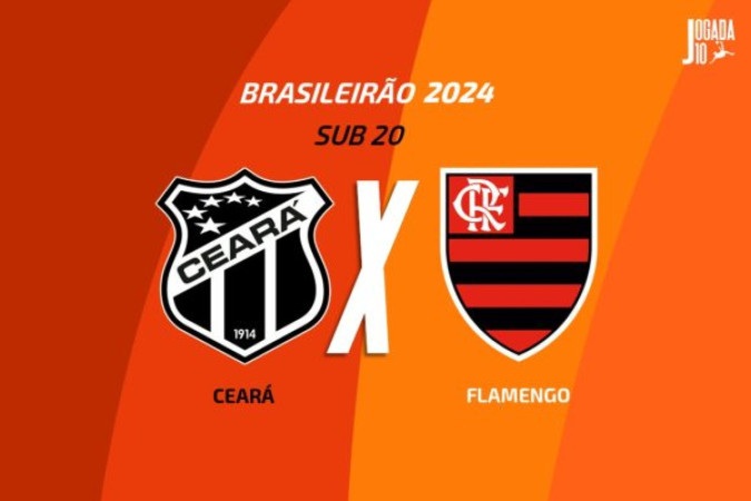 Ceará e Flamengo se enfrentam pelo Brasileirão Sub-20 -  (crédito: Foto: Arte/Jogada10)