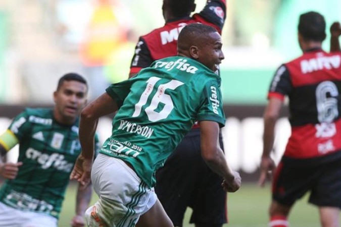 Palmeiras venceu o Flamengo por 2 a 0 em 2017 -  (crédito: Foto: Cesar Greco / Palmeiras)