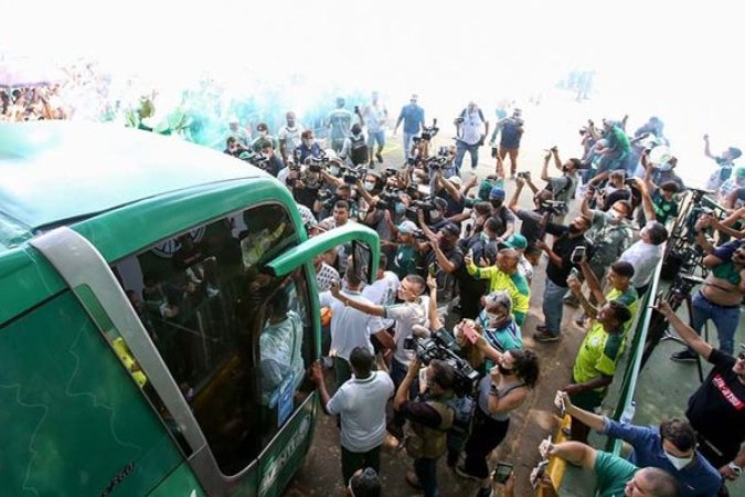 Torcida do Palmeiras promete grande festa antes de jogo contra o Flamengo -  (crédito: Foto: Fabio Menotti)