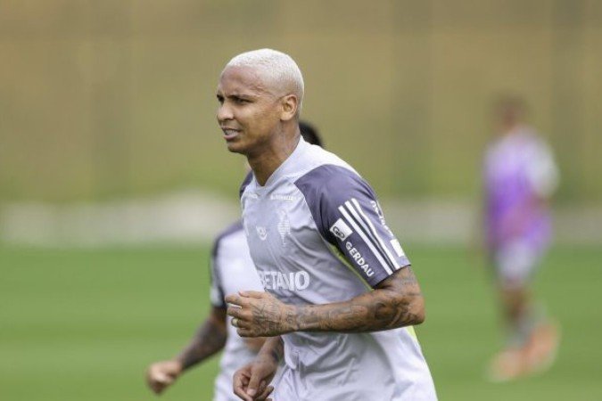 Deyverson treinou com os companheiros, na Cidade do Galo - (crédito: Foto: Paulo Henrique França / Atlético) Deyverson treinou com os companheiros, na Cidade do Galo - (crédito: Foto: Paulo Henrique França / Atlético)