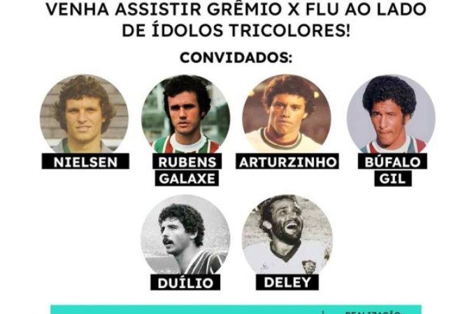 Ídolos do Fluminense estarão na Cobal para encontro com torcedores - (crédito: Foto: Divulgação / Museu da Pelada) Ídolos do Fluminense estarão na Cobal para encontro com torcedores - (crédito: Foto: Divulgação / Museu da Pelada)
