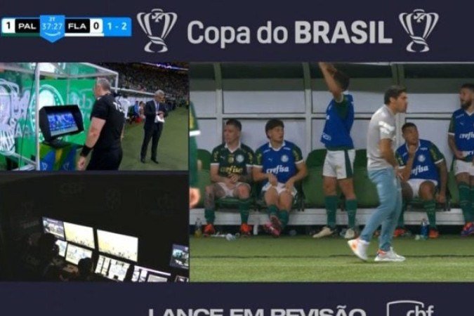 Abel é expulso por gesto obsceno, no duelo entre Palmeiras e Flamengo - (crédito: Foto: Reprodução/Amazon) Abel é expulso por gesto obsceno, no duelo entre Palmeiras e Flamengo - (crédito: Foto: Reprodução/Amazon)