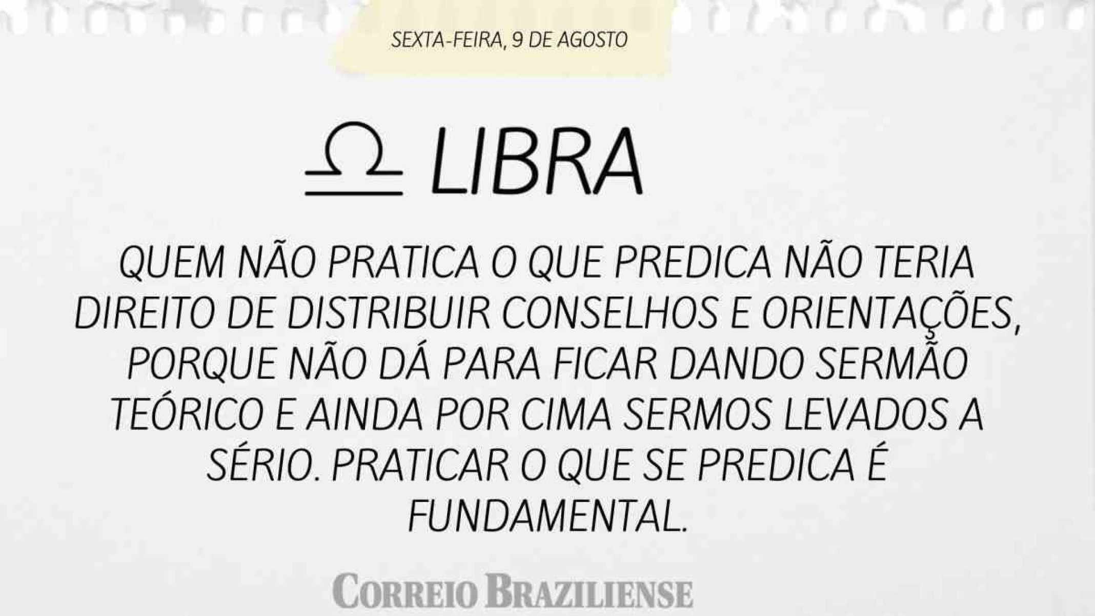 LIBRA | 9 DE AGOSTO