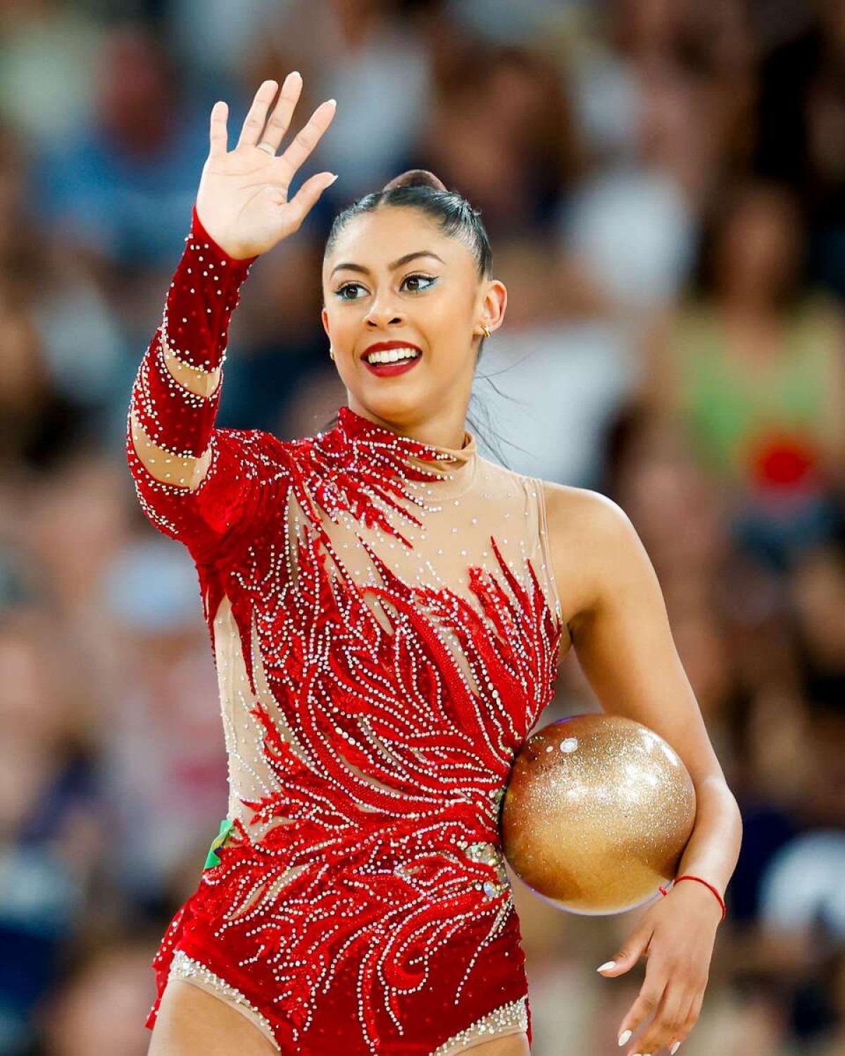 Barbara Domingos na final individual geral da ginástica rítmica dos Jogos Olímpicos Paris 2024    