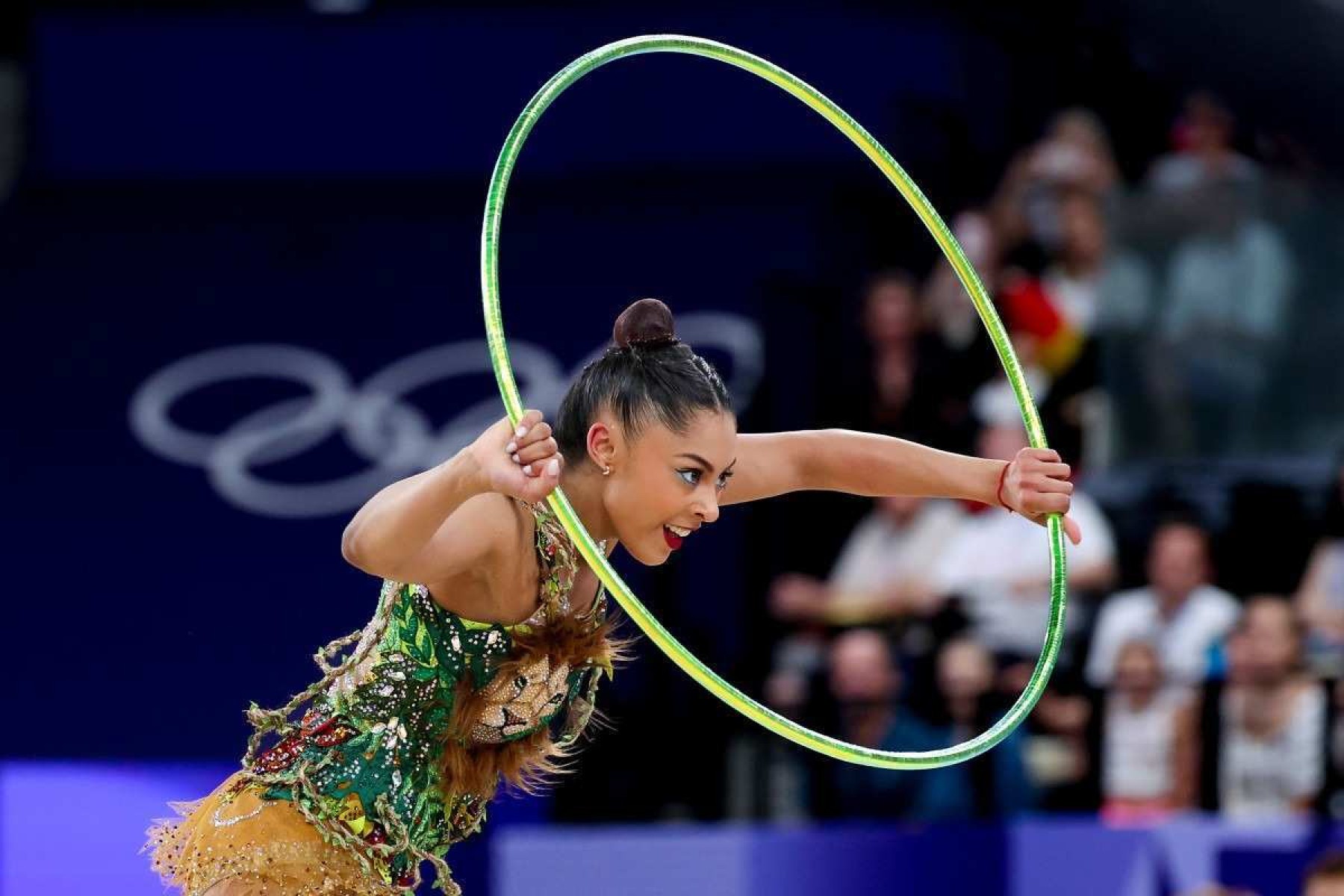 Barbara Domingos na final individual geral da ginástica rítmica dos Jogos Olímpicos Paris 2024    