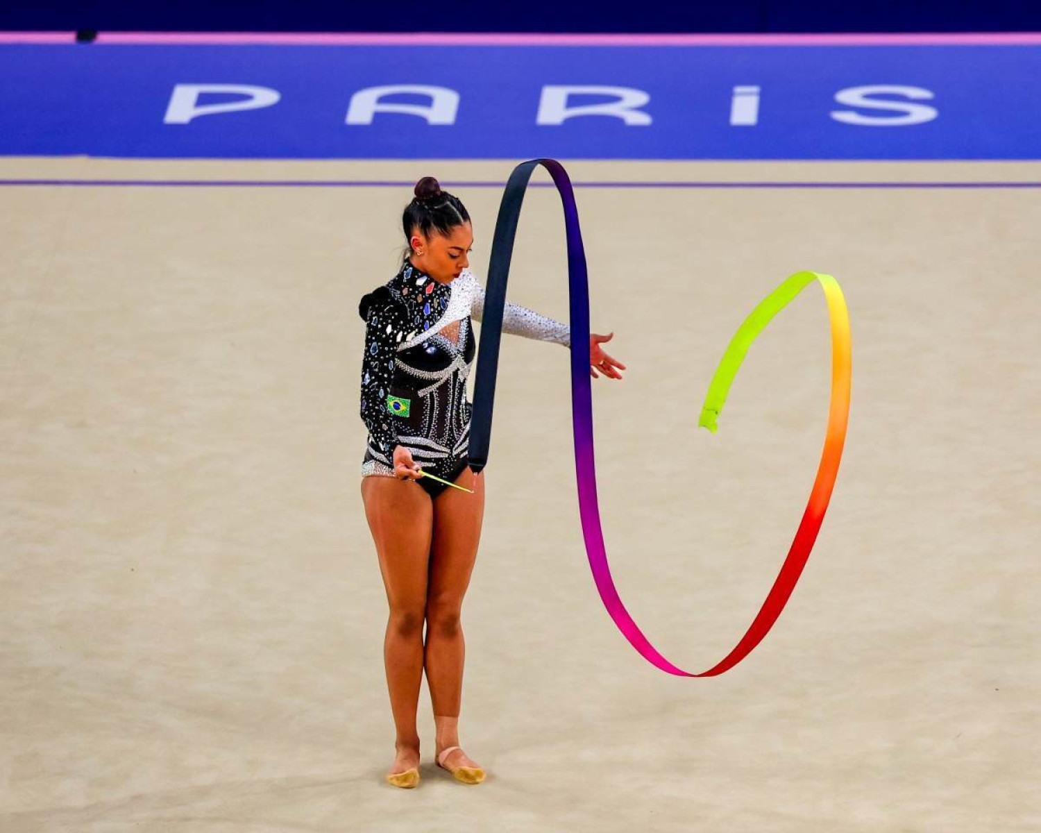 Barbara Domingos na final individual geral da ginástica rítmica dos Jogos Olímpicos Paris 2024    