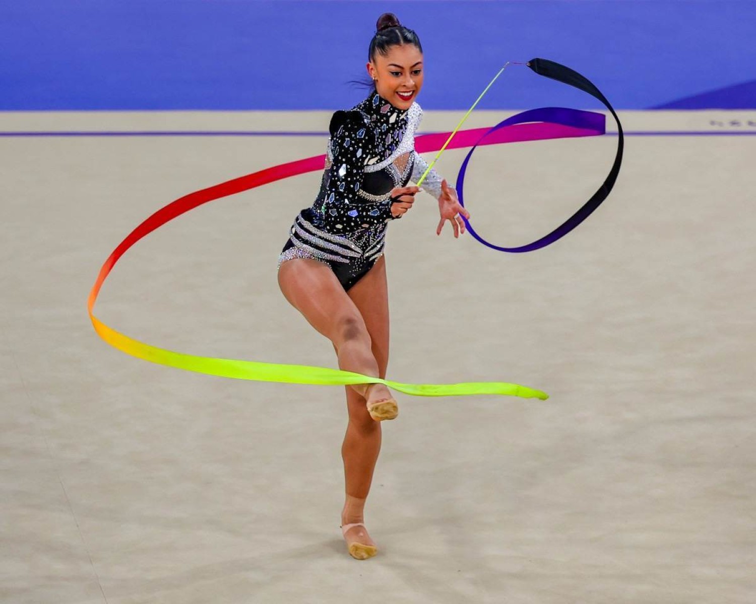 Barbara Domingos na final individual geral da ginástica rítmica dos Jogos Olímpicos Paris 2024    