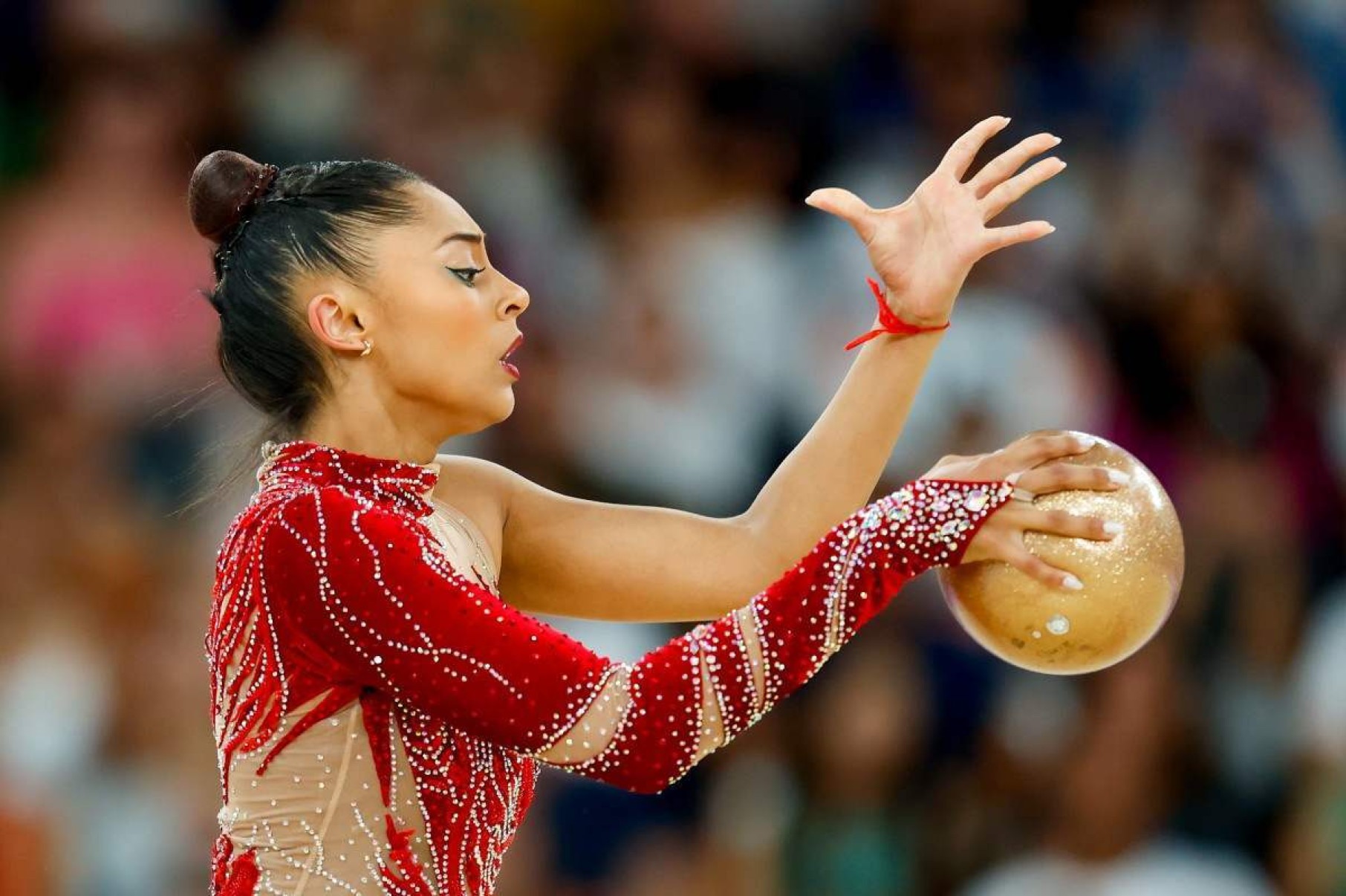 Barbara Domingos na final individual geral da ginástica rítmica dos Jogos Olímpicos Paris 2024    