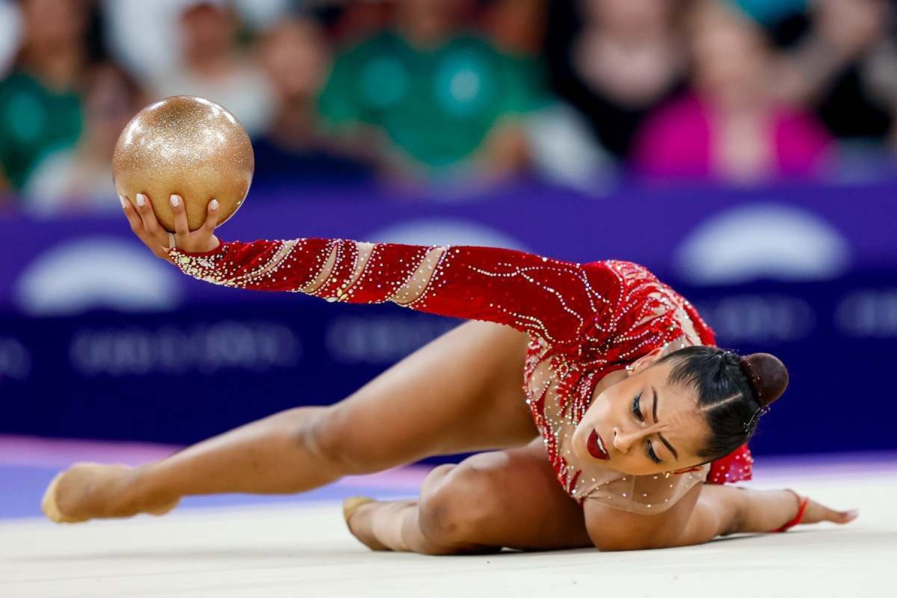 Barbara Domingos na final individual geral da ginástica rítmica dos Jogos Olímpicos Paris 2024    