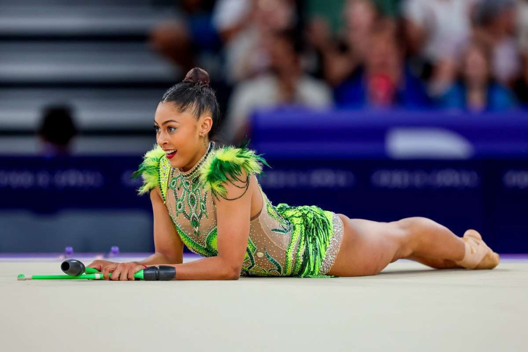 Barbara Domingos na final individual geral da ginástica rítmica dos Jogos Olímpicos Paris 2024    