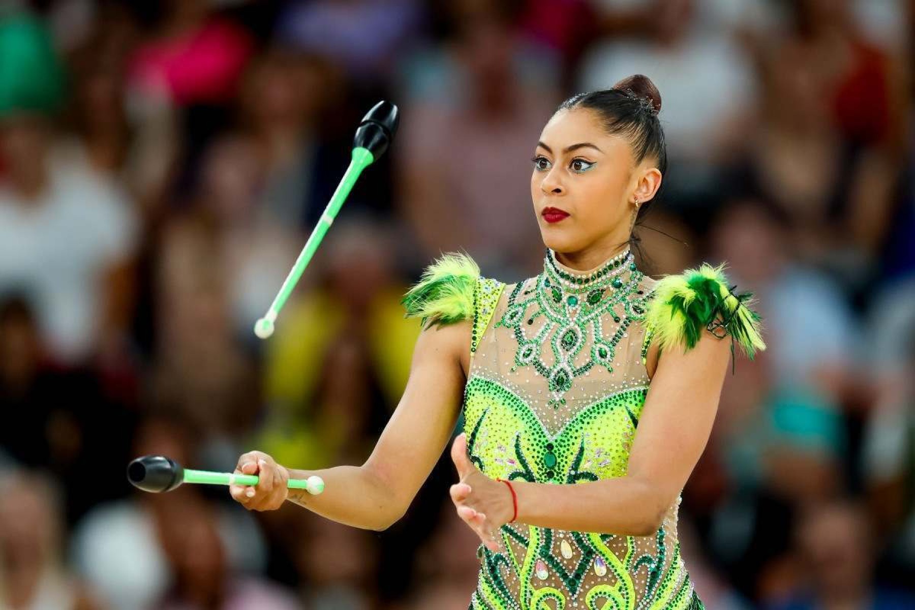 Barbara Domingos na final individual geral da ginástica rítmica dos Jogos Olímpicos Paris 2024    