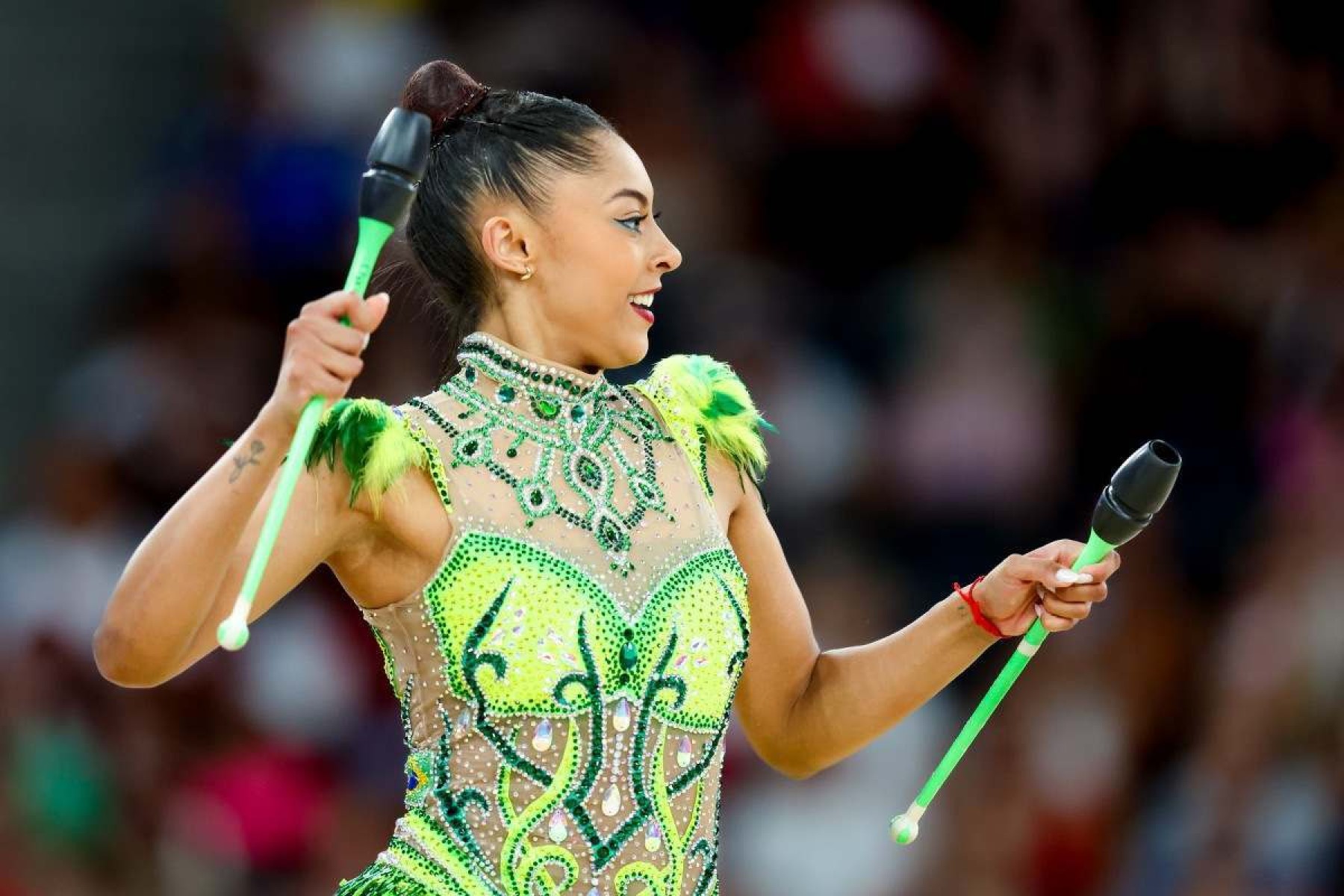 Barbara Domingos na final individual geral da ginástica rítmica dos Jogos Olímpicos Paris 2024    