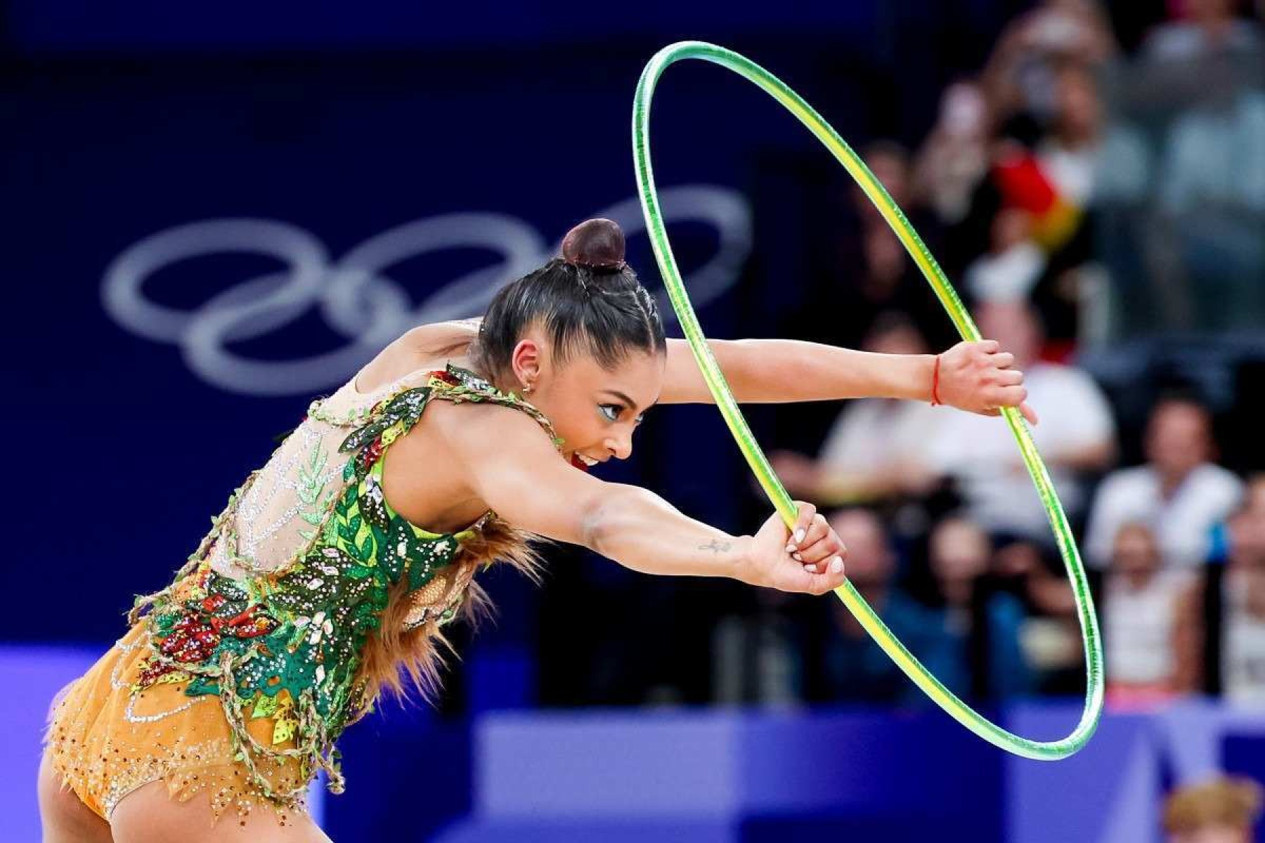 Barbara Domingos na final individual geral da ginástica rítmica dos Jogos Olímpicos Paris 2024    