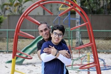 Eduardo Soares Dutra Vasconcelos e seu filho Eduardo Roriz de Melo Vasconcelos. -  (crédito: Minervino Júnior/CB/D.A.Press)