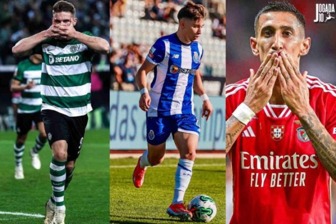 Sporting, Porto e Benfica prometem briga acirrada Pela Liga -  -  (crédito: Fotos; Divulgação/Sporting - Divugação/Porto - Divulgação/Benfica)