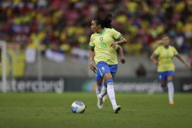 Marta em campo pelo Brasil - (crédito: Foto : Lívia Villas Boas / CBF) Marta em campo pelo Brasil - (crédito: Foto : Lívia Villas Boas / CBF)