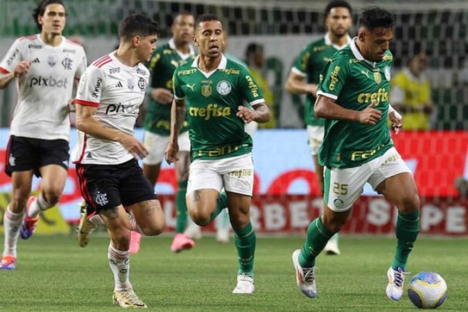 Atuação palmeirense diante dos rubro-negros trouxe empolgação para a torcida  -  (crédito: Foto: Cesar Greco/Palmeiras/by Canon)