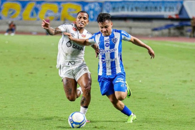 Santos conseguiu segurar o Paysandu e levou a melhor fora de casa -  (crédito: Foto: Foto: Jorge Luís Totti/Paysandu)