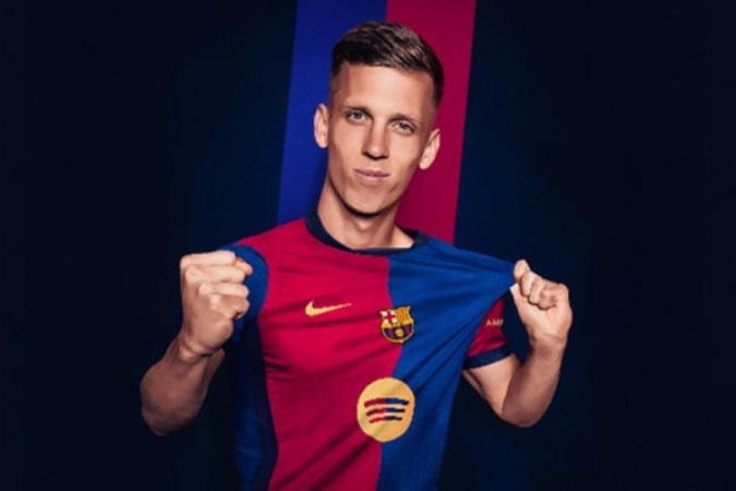 Dani Olmo é o novo reforço do Barcelona para a próxima temporada  -  (crédito:  - Foto: Divulgação / Barcelona)